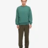 Bio-Oversize-Rundhals-Shirt – Kieferngrün