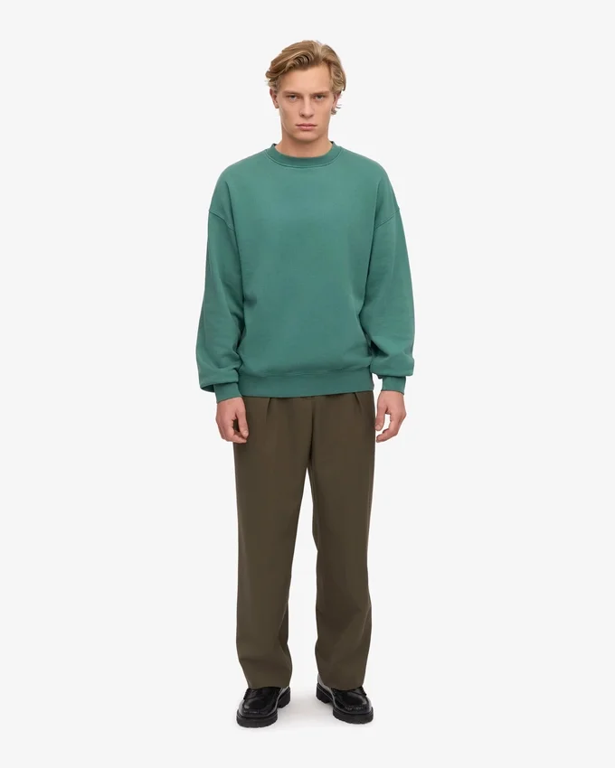 Bio-Oversize-Rundhals-Shirt – Kieferngrün