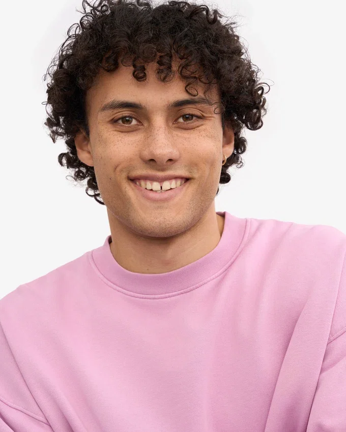 Bio-Oversize-Shirt mit Rundhalsausschnitt – Kirschblüte