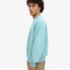 Bio-Oversize-Sweatshirt mit Rundhalsausschnitt – Blaugrün