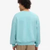 Bio-Oversize-Sweatshirt mit Rundhalsausschnitt – Blaugrün