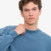 Bio-Oversize-Sweatshirt mit Rundhalsausschnitt – Faded Indigo