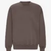 Bio-Oversize-Sweatshirt mit Rundhalsausschnitt – Faded Mud