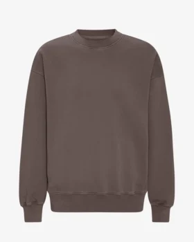 Bio-Oversize-Sweatshirt mit Rundhalsausschnitt – Faded Mud