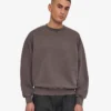 Bio-Oversize-Sweatshirt mit Rundhalsausschnitt – Faded Mud