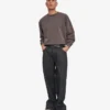 Bio-Oversize-Sweatshirt mit Rundhalsausschnitt – Faded Mud
