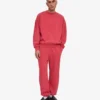 Bio-Oversize-Sweatshirt mit Rundhalsausschnitt – Faded Red