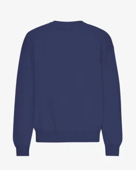 Bio-Oversize-Sweatshirt mit Rundhalsausschnitt – Marineblau