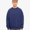 Bio-Oversize-Sweatshirt mit Rundhalsausschnitt – Marineblau