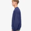 Bio-Oversize-Sweatshirt mit Rundhalsausschnitt – Marineblau