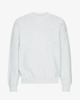 Bio-Oversize-Sweatshirt mit Rundhalsausschnitt – Snow Melange