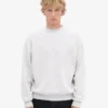 Bio-Oversize-Sweatshirt mit Rundhalsausschnitt – Snow Melange