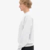 Bio-Oversize-Sweatshirt mit Rundhalsausschnitt – Snow Melange