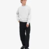 Bio-Oversize-Sweatshirt mit Rundhalsausschnitt – Snow Melange