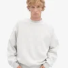 Bio-Oversize-Sweatshirt mit Rundhalsausschnitt – Snow Melange