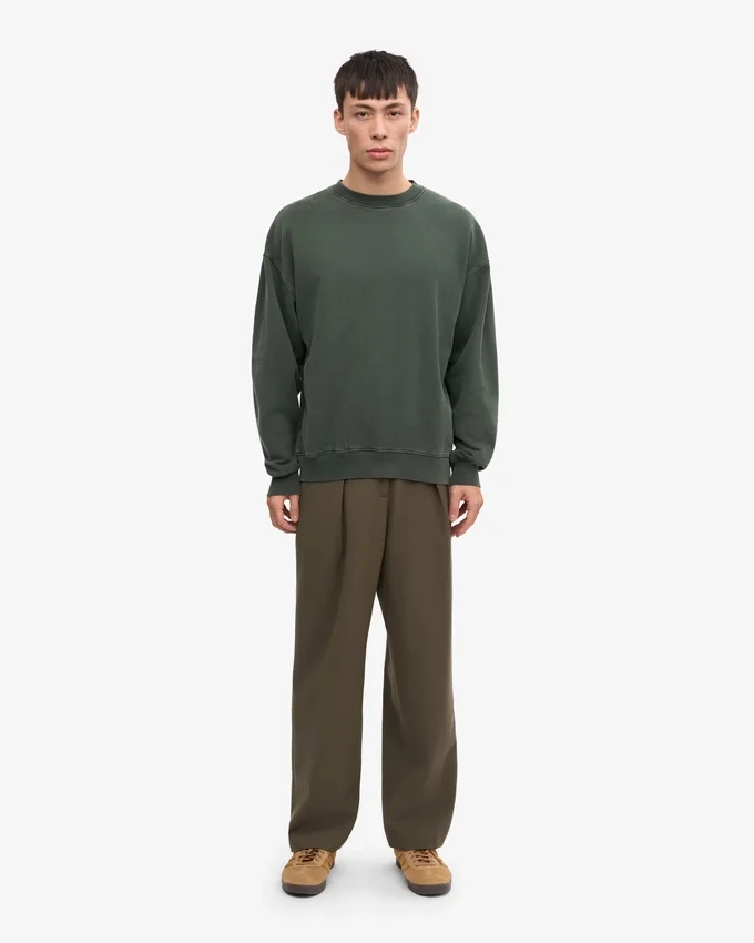Bio-Oversize-Sweatshirt – Mitternachtsgrün