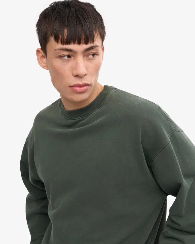 Bio-Oversize-Sweatshirt – Mitternachtsgrün