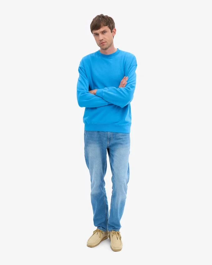 Bio-Oversize-Sweatshirt – Pazifikblau