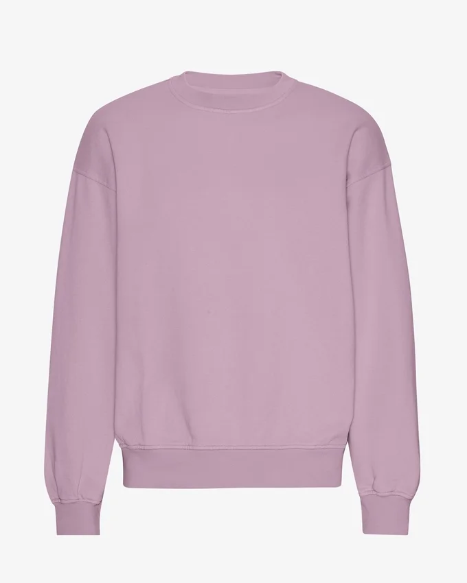 Bio-Oversize-Sweatshirt – Perlmutt-Lila