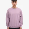 Bio-Oversize-Sweatshirt – Perlmutt-Lila