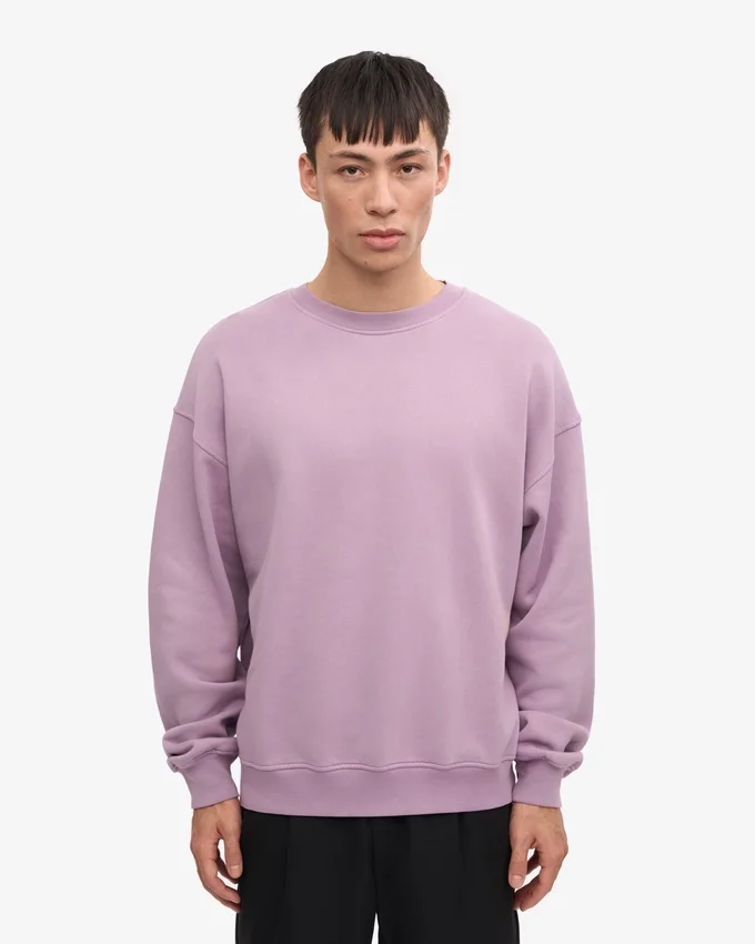 Bio-Oversize-Sweatshirt – Perlmutt-Lila