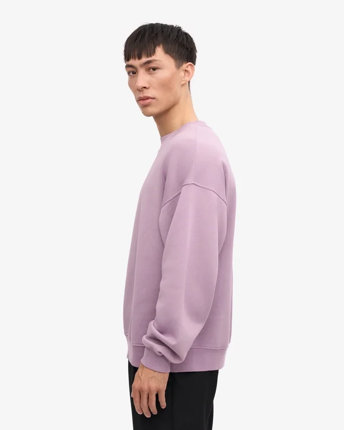 Bio-Oversize-Sweatshirt – Perlmutt-Lila