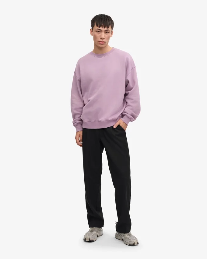 Bio-Oversize-Sweatshirt – Perlmutt-Lila