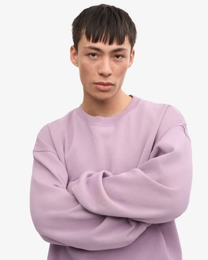 Bio-Oversize-Sweatshirt – Perlmutt-Lila