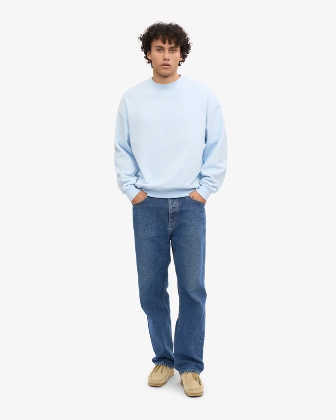 Bio-Oversize-Sweatshirt – Polarblau