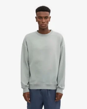Bio-Oversize-Sweatshirt – Stahlblau