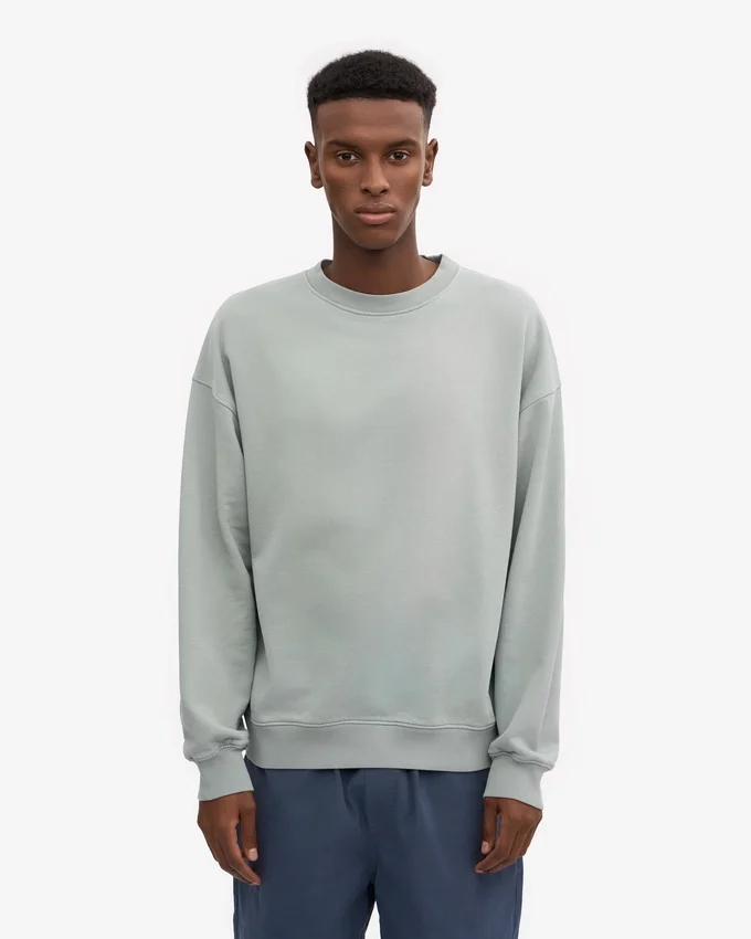Bio-Oversize-Sweatshirt – Stahlblau