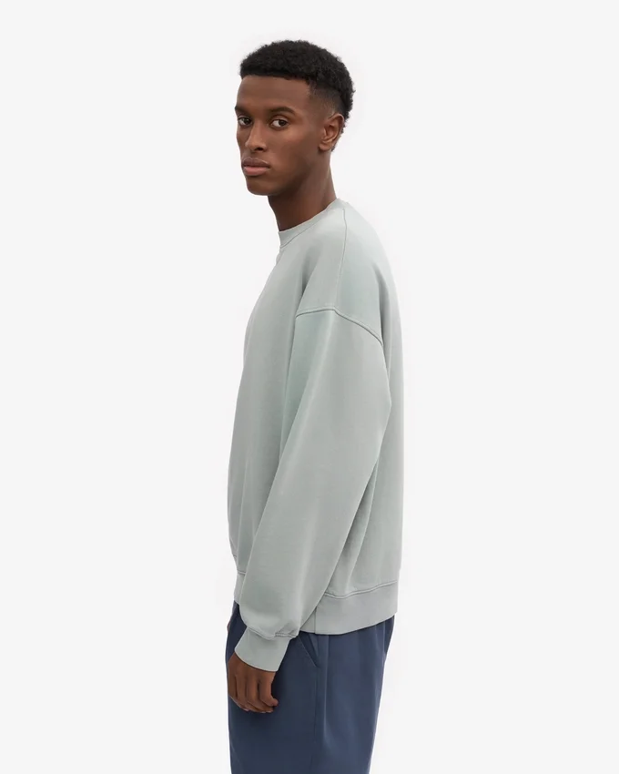 Bio-Oversize-Sweatshirt – Stahlblau