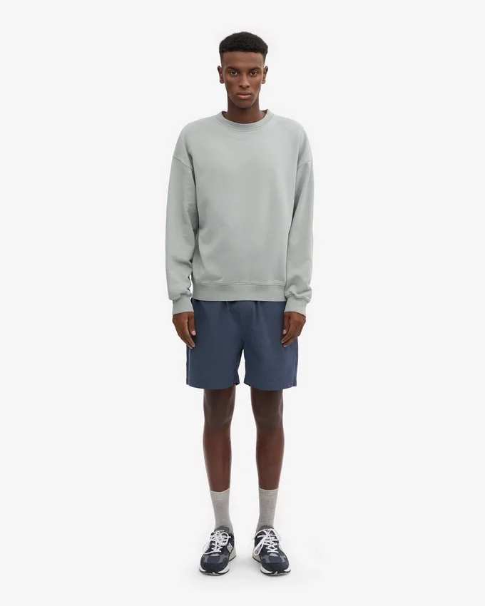 Bio-Oversize-Sweatshirt – Stahlblau