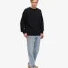 Bio-Oversize-Sweatshirt – Tiefschwarz