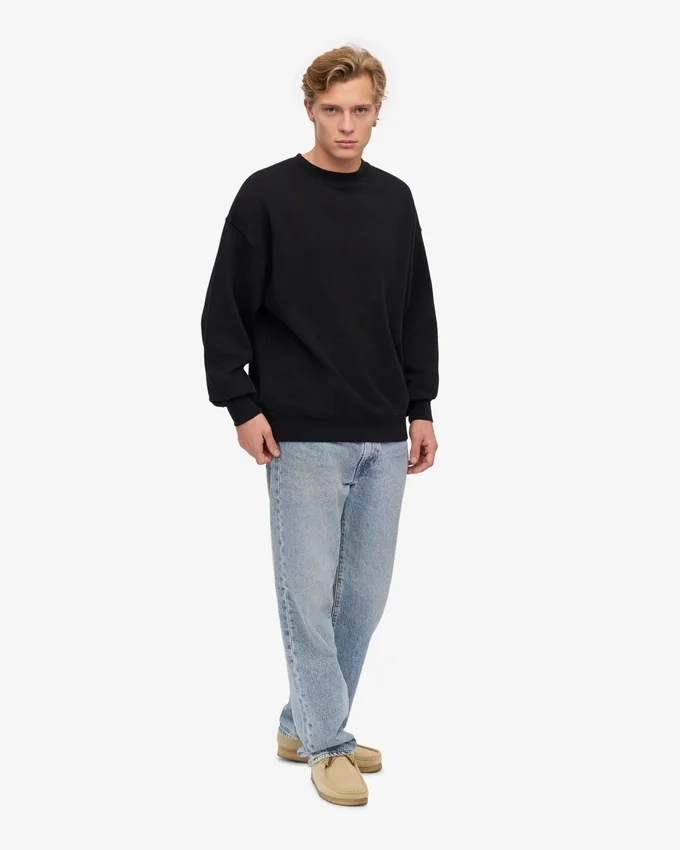 Bio-Oversize-Sweatshirt – Tiefschwarz