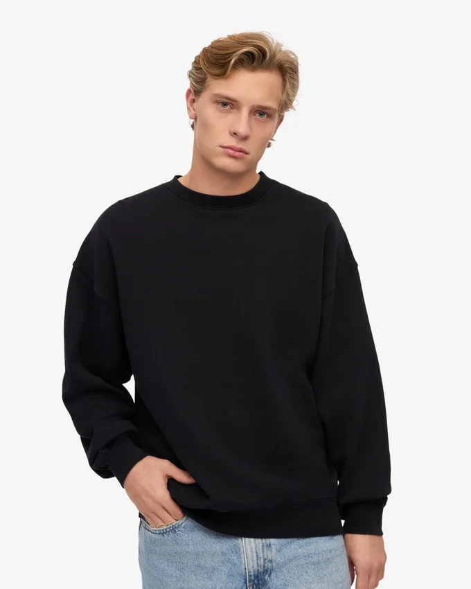 Bio-Oversize-Sweatshirt – Tiefschwarz