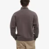 Bio-Pullover mit Troyer – Ausgewaschenes Schlammgrau
