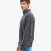 Bio-Pullover mit Troyer – Faded Black