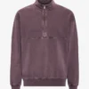 Bio-Pullover mit Troyer – Faded Grape