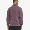 Bio-Pullover mit Troyer – Faded Grape