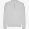 Bio-Pullover mit Troyer – Faded Grey