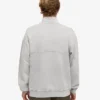 Bio-Pullover mit Troyer – Faded Grey