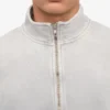 Bio-Pullover mit Troyer – Faded Grey