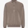 Bio-Pullover mit Troyer – Faded Khaki