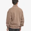 Bio-Pullover mit Troyer – Faded Khaki