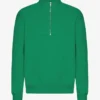 Bio-Pullover mit Troyer – Kellygrün