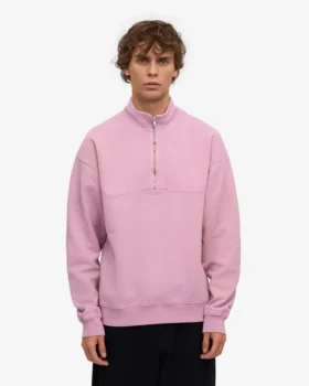 Bio-Pullover mit Troyer – Kirschblüte