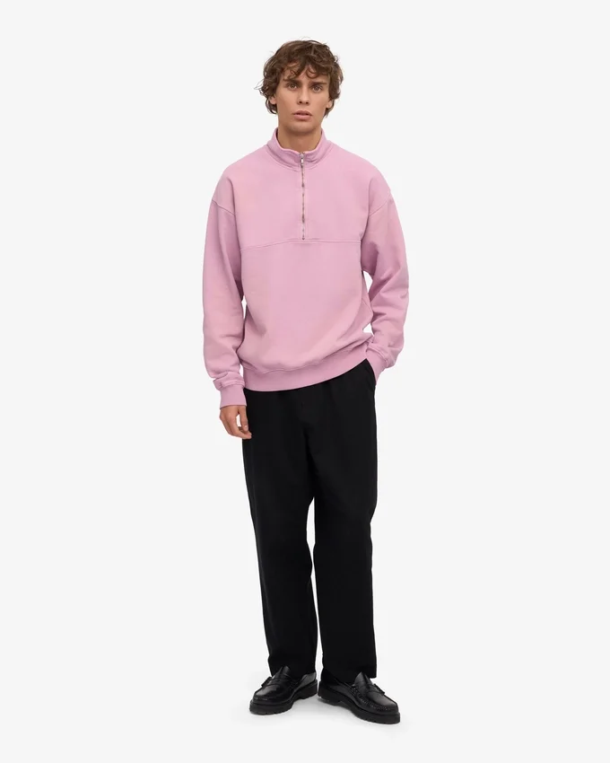 Bio-Pullover mit Troyer – Kirschblüte