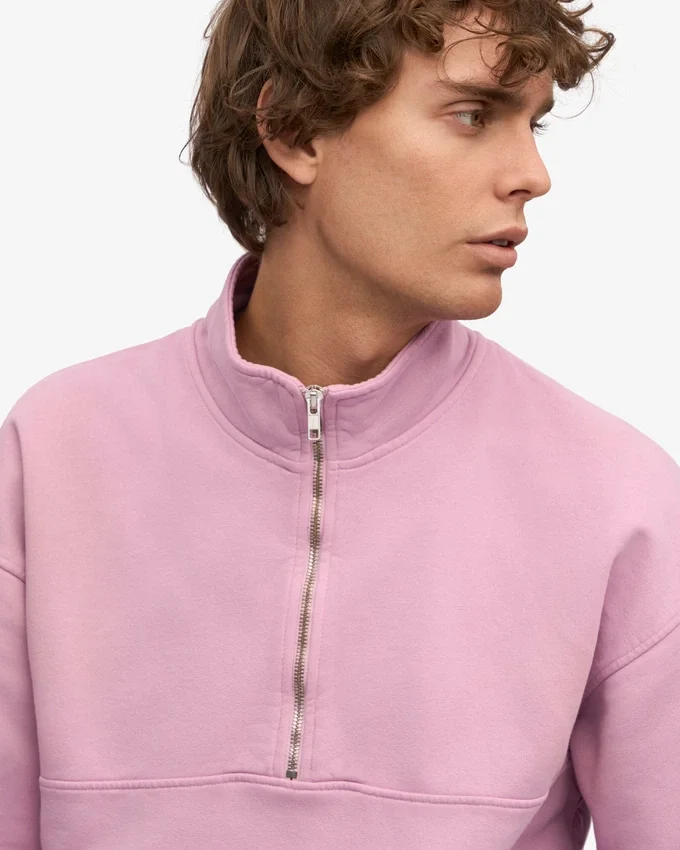 Bio-Pullover mit Troyer – Kirschblüte