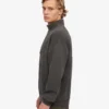 Bio-Pullover mit Troyer – Lavagrau